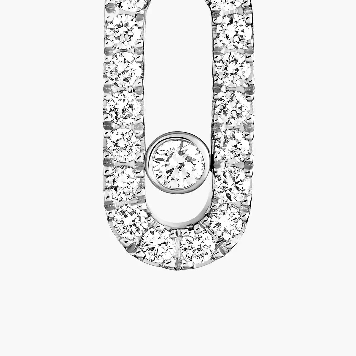 [⭐Shinejoy]Move Uno Single Diamond Hoop Earring