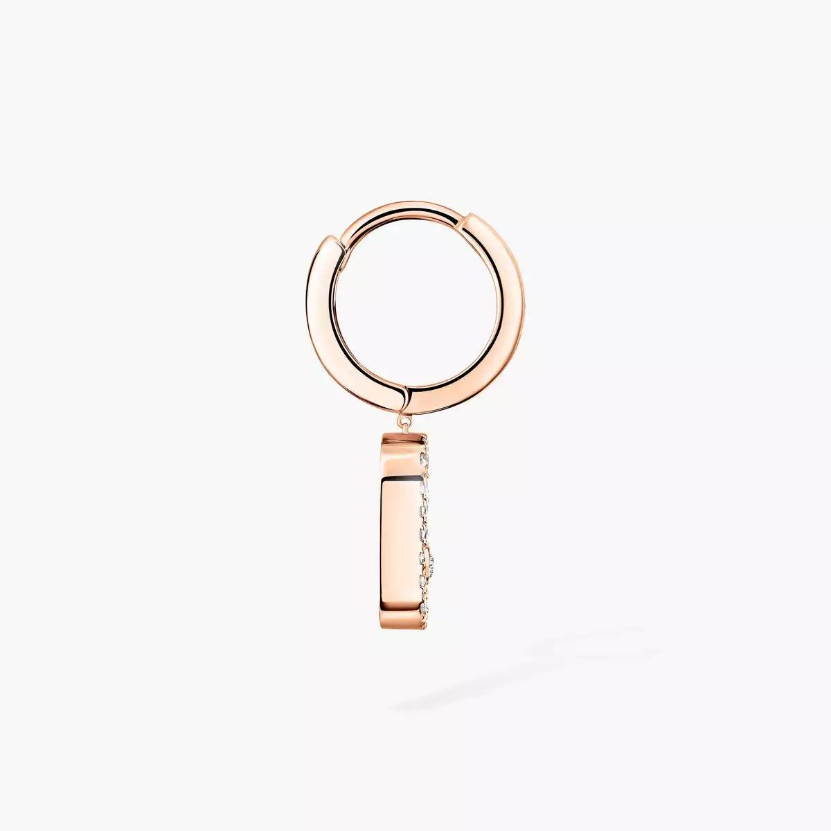 [⭐Shinejoy]Move Uno Single Diamond Hoop Earring