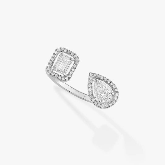 [⭐Shinejoy]MY TWIN TOI & MOI SILVER DIAMOND RING