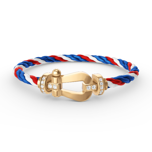 [⭐Shinejoy]FORCE LARGE HORSESHOE HALF DIAMOND BRACELET GOLD