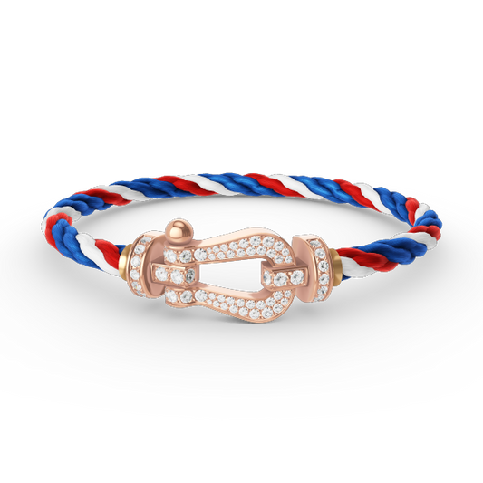 [⭐Shinejoy]FORCE LARGE HORSESHOE FULL DIAMOND BRACELET ROSE GOLD