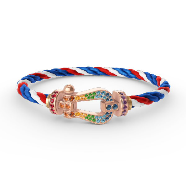 [⭐Shinejoy]FORCE LARGE HORSESHOE  COLORED DIAMOND BRACELET ROSE GOLD