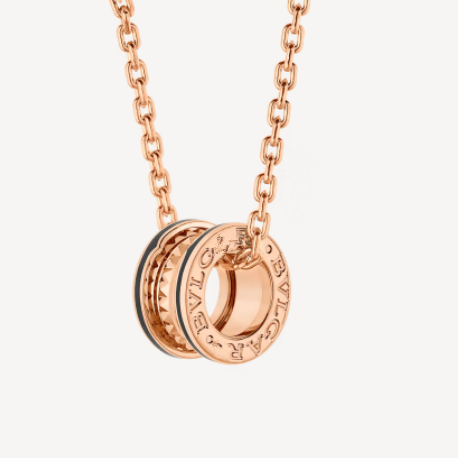 [⭐Shinejoy]ZERO 1 ROCK PEDANT PINK GOLD BLACK NECKLACE