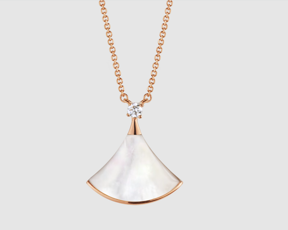 [⭐Shinejoy]DREAM NECKLACE WHITE MOP PINK GOLD 1 DIAMOND