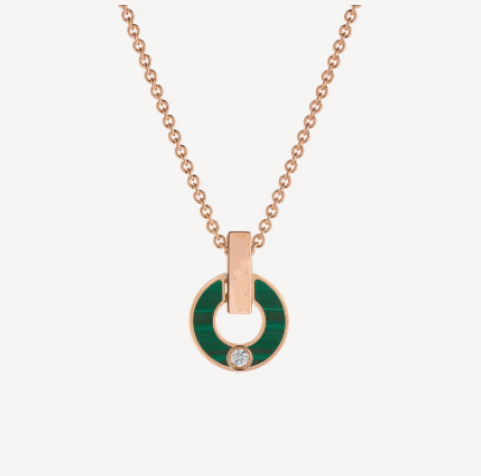 [⭐Shinejoy]GARI NECKLACE PINK GOLD MALACHITE