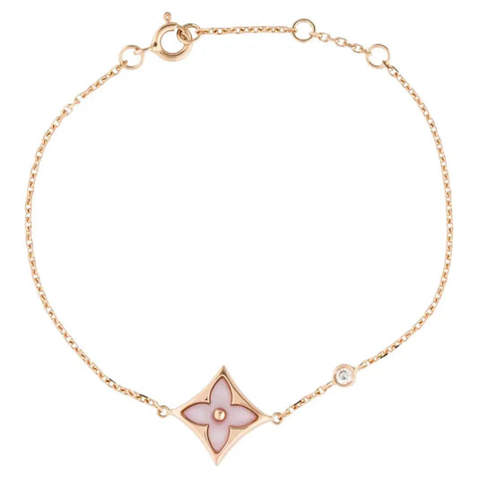 [⭐Shinejoy]STAR 1 DIAMOND PINK GOLD BRACELET