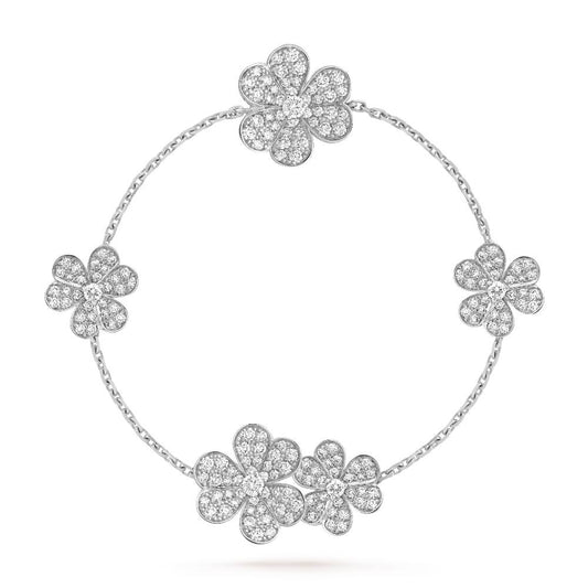 [⭐Shinejoy]FRIVOLE SILVER 5 FLOWERS BRACELET