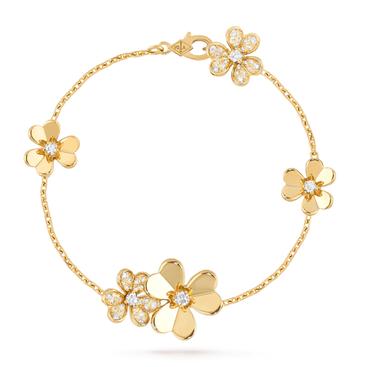 [⭐Shinejoy]FRIVOLE GOLD 5 FLOWERS BRACELET