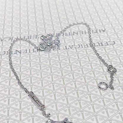 [⭐Shinejoy]FRIVOLE SILVER FLOWER DIAMOND BRACELET