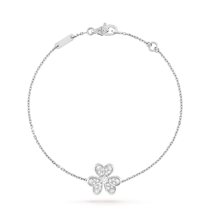 [⭐Shinejoy]FRIVOLE SILVER FLOWER DIAMOND BRACELET