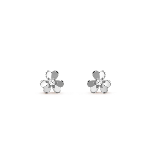 [⭐Shinejoy]FRIVOLE MINI SILVER FLOWER EARRINGS