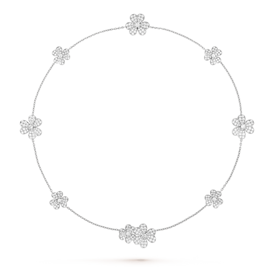 [⭐Shinejoy]FRIVOLE SILVER 9 FLOWERS NECKLACE