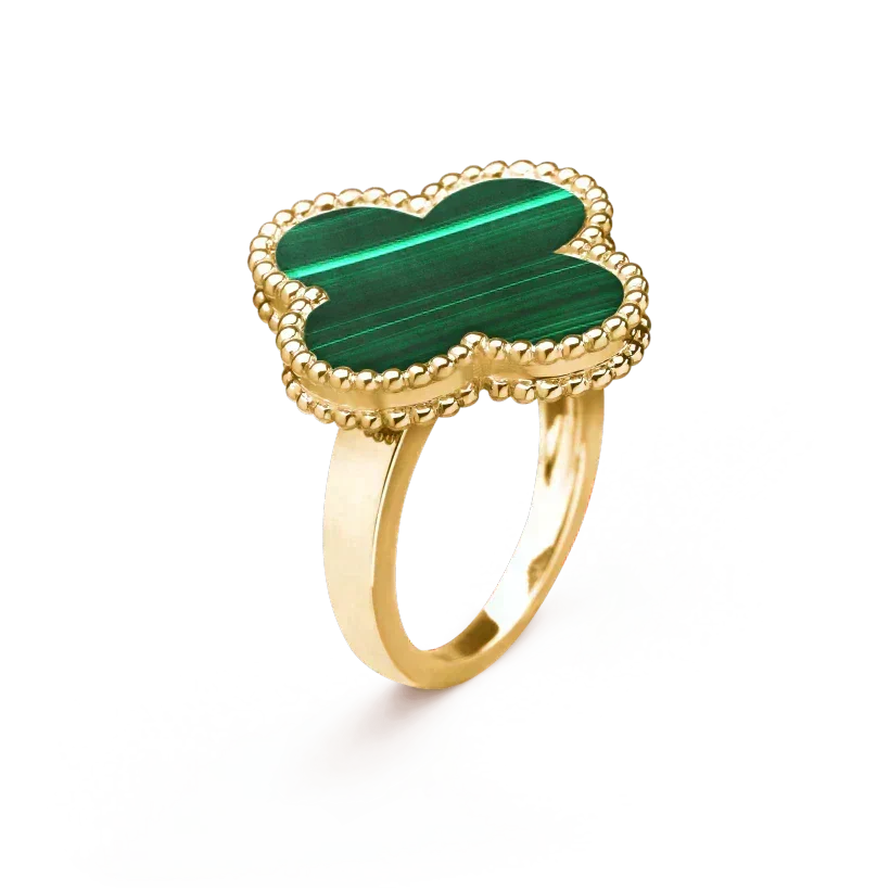 [⭐Shinejoy]CLOVER MALACHITE RING
