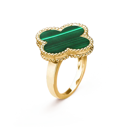 [⭐Shinejoy]CLOVER MALACHITE RING