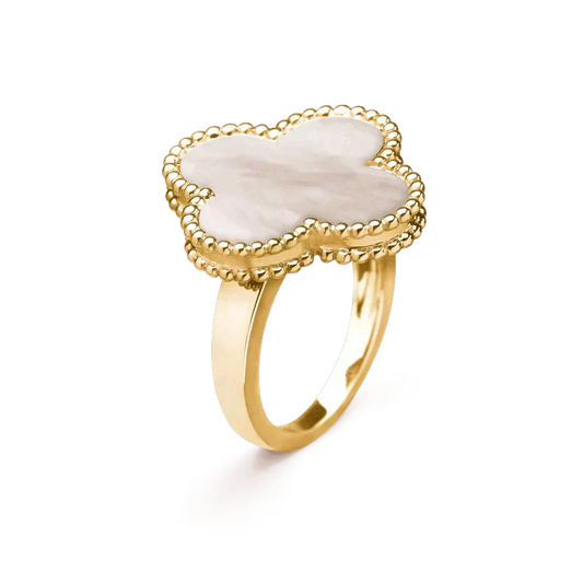 [⭐Shinejoy]CLOVER WHITE MOP RING