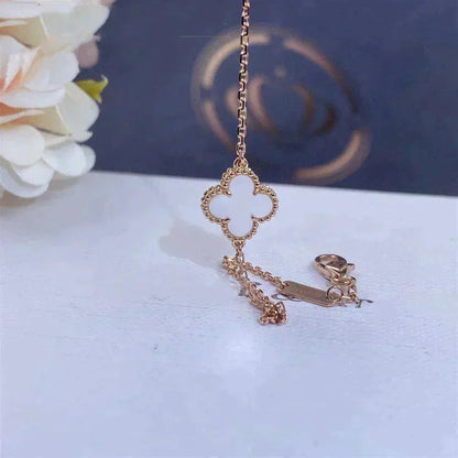 [⭐Shinejoy]CLOVER WHITE MOP SINGLE FLOWER BRACELET