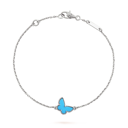 [⭐Shinejoy]BUTTERFLY TURQUOISE BUTTERFLY BRACELET SILVER
