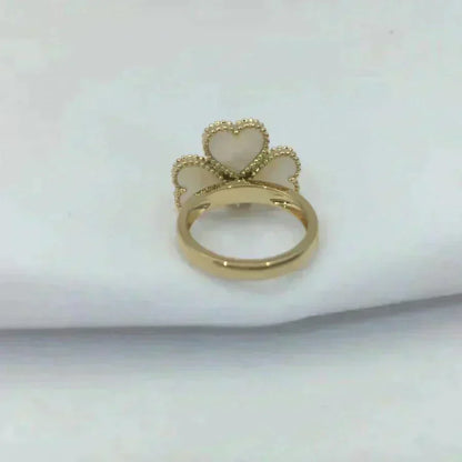 [⭐Shinejoy]SWEET CLOVER WHITE MOP RING