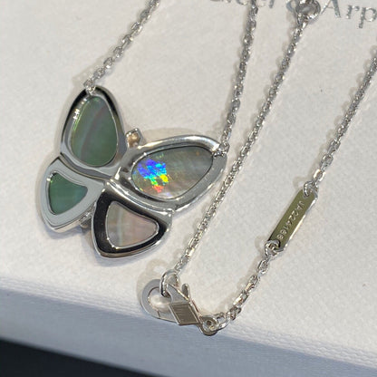 [⭐Shinejoy]LARGE BUTTERFLY SILVER PENDANT DIAMOND NECKLACE
