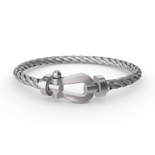 [⭐Shinejoy]FORCE LARGE HORSESHOE NO DIAMOND BRACELET SILVER