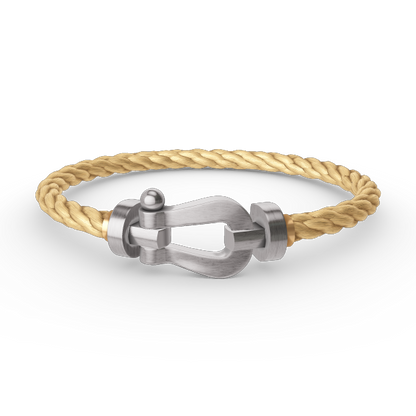 [⭐Shinejoy]FORCE LARGE HORSESHOE NO DIAMOND BRACELET SILVER