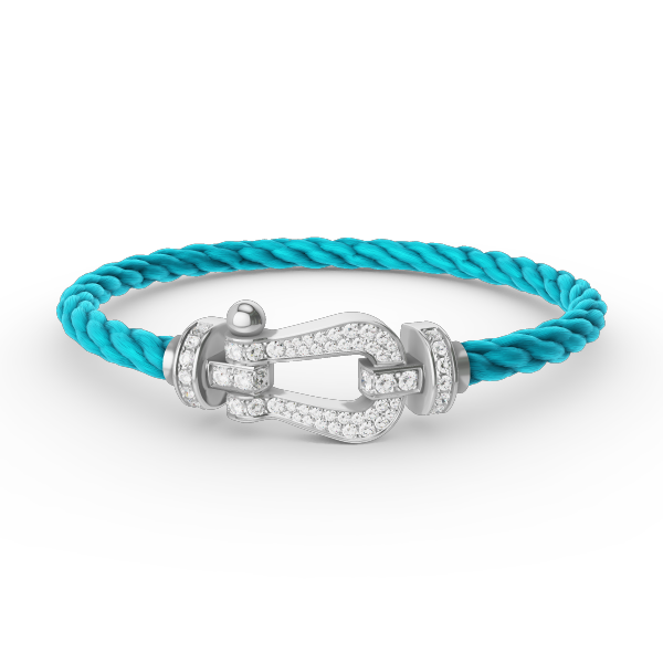 [⭐Shinejoy]FORCE LARGE HORSESHOE FULL DIAMOND BRACELET SILVER