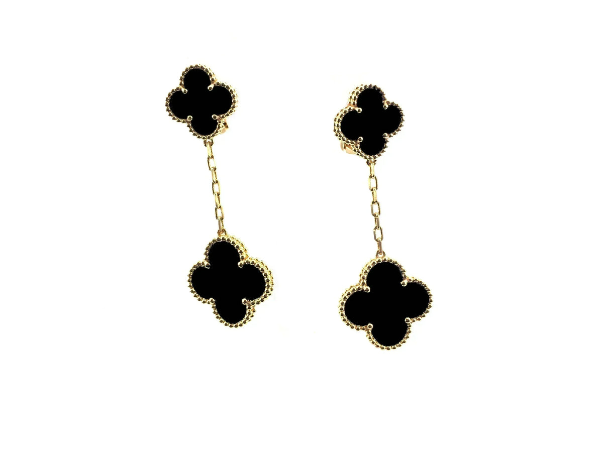 [⭐Shinejoy]CLOVER 2 MOTIFS  EARRINGS (MULTIPLE CHOICESC