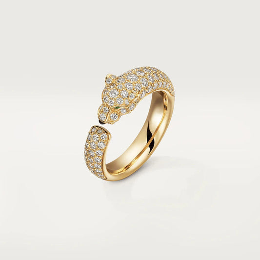 [⭐Shinejoy]PANTHERE PINK GOLD DIAMOND RING
