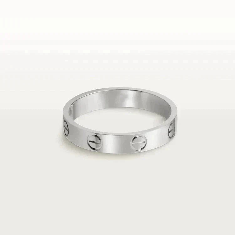 [⭐Shinejoy]LOVE RING 4MM 1 DIAMOND SILVER