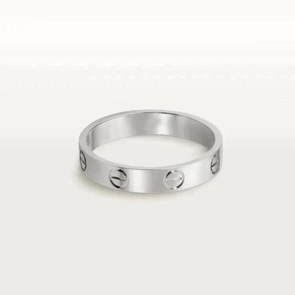 [⭐Shinejoy]LOVE RING 4MM 1 DIAMOND SILVER