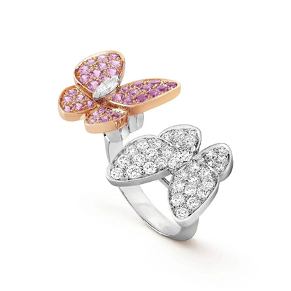 [⭐Shinejoy]TWIN BUTTERFLY DIAMOND RING